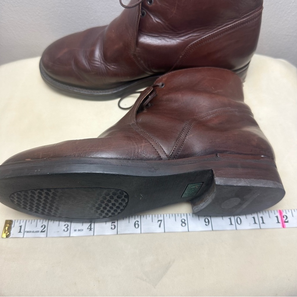 Dres Van Noten Men’s Vintage Brown Italian Leather Chukka Boots Estimated Sz 13 - Picture 8 of 9